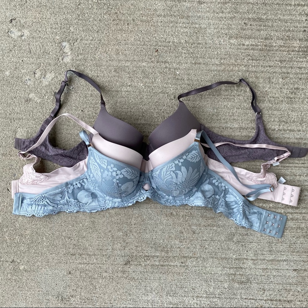 3 Aerie by American Eagle 34B Lace Push-Up Bras